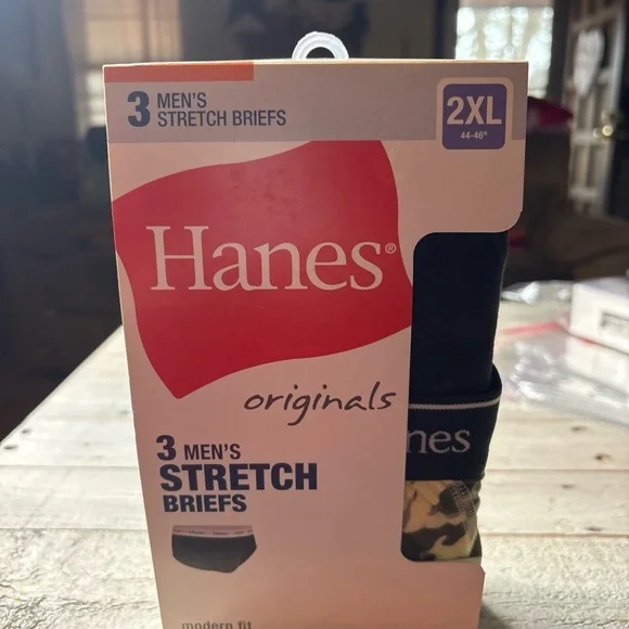 Hanes Men's Briefs 3 Pair New Underwear Size 2XL (44-46")Stretch Cool Modern - Picture 13 of 14